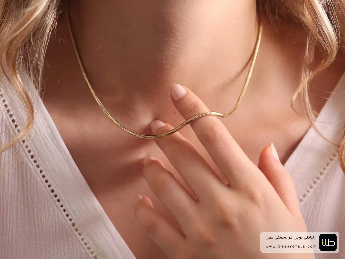 زنجیر طلا ماری زنانه